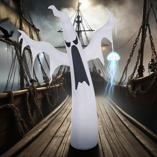 6 FT Halloween Inflatable Ghost with LED Lights