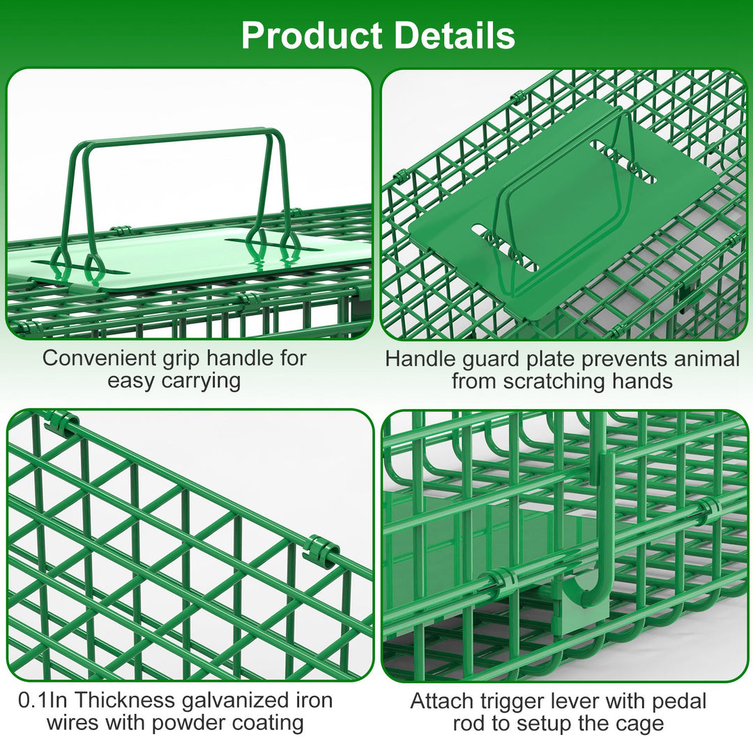 40in Live Animal Trap Cage - Humane Catch & Release