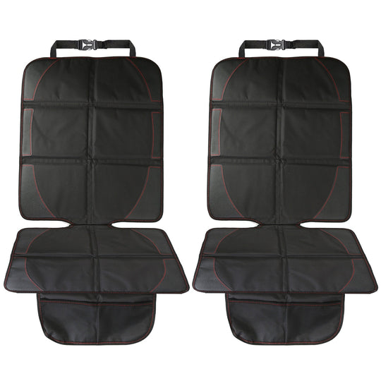 2 Packs Car Seat Protector Cushion Mat Pad with Thick Padding Protector for Child Baby Car Seat Mesh Pockets Non-slip