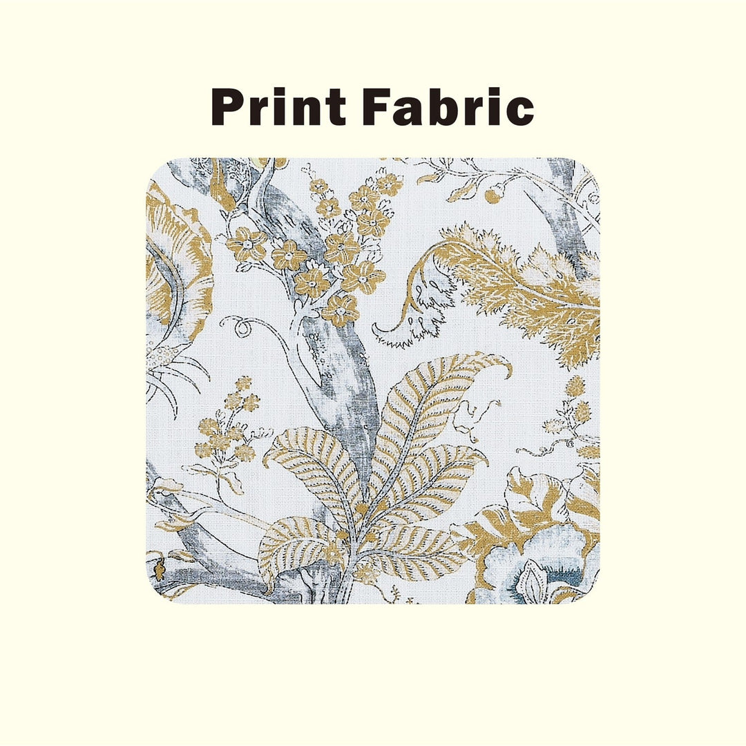 Floral Upholstered Accent Chair with Nailhead Trim