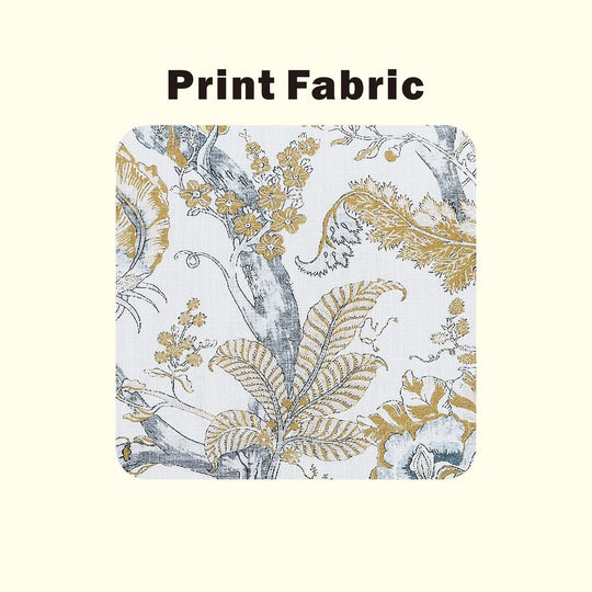 Floral Upholstered Accent Chair with Nailhead Trim