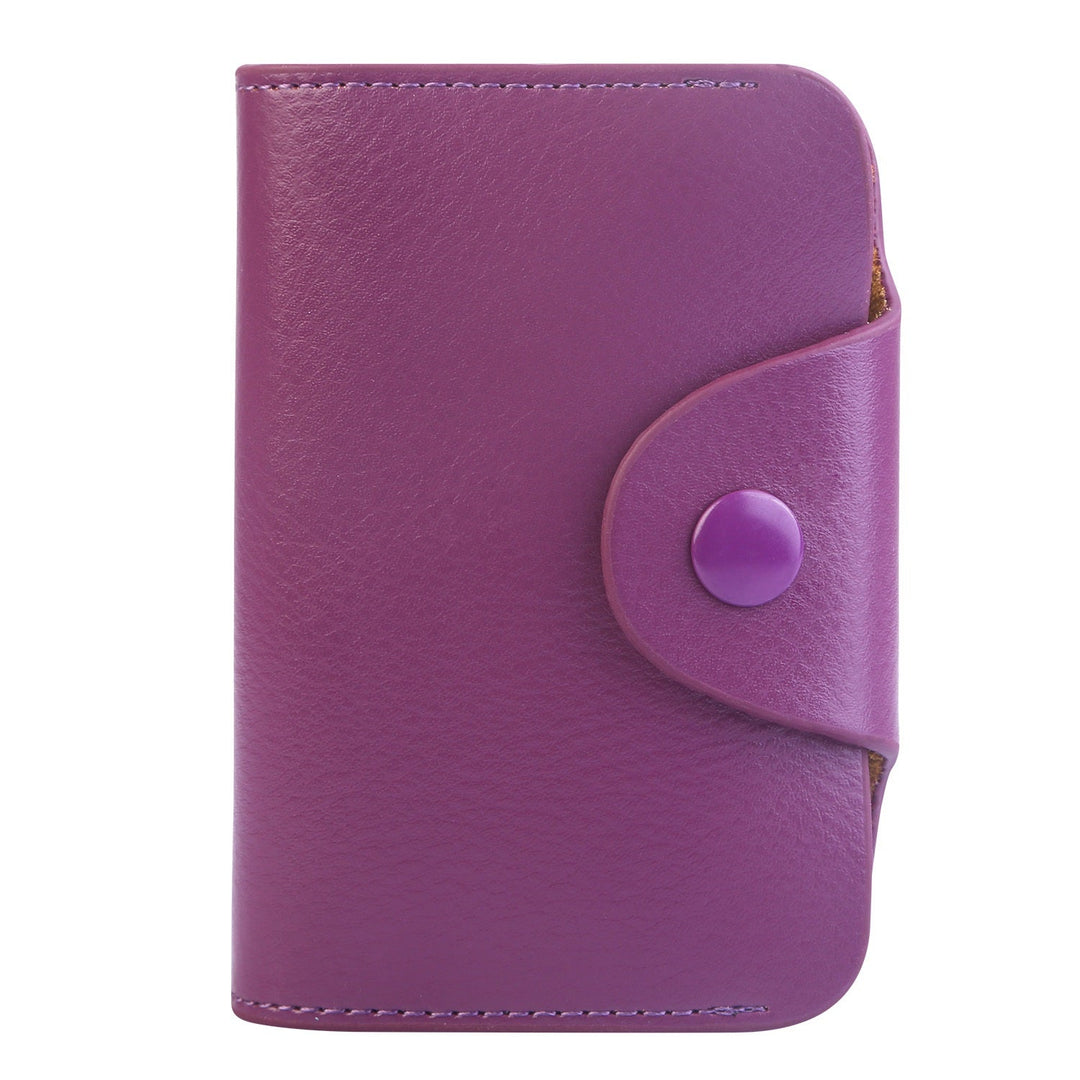 Credit Card Holder Wallet PU Leather Snap Closure Purse Accordion Case with 12 Pcs Card Slots
