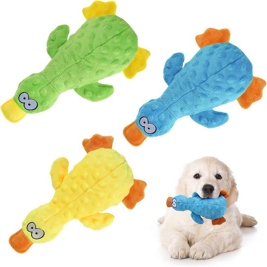 GBruno 3Pcs Duck-Shaped Dog Plush Toy