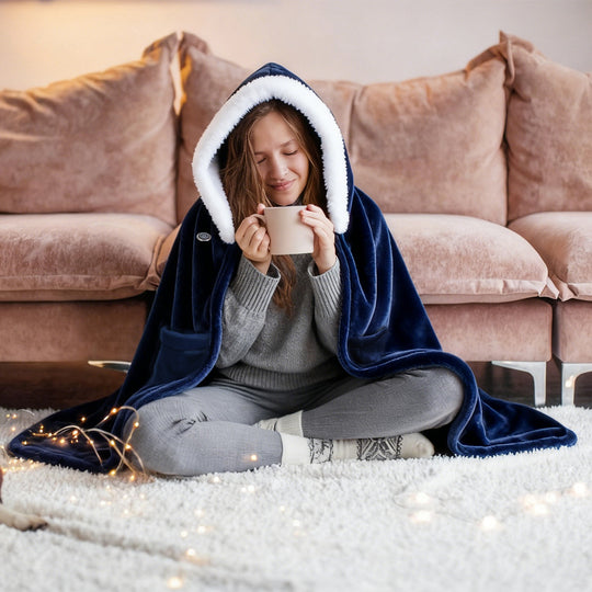 Wearable Heated Blanket with 8 Heating Zones and 3 Temp Levels