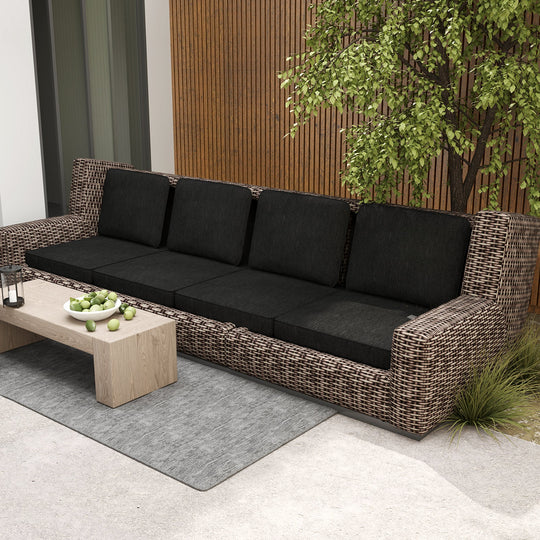 2-Pack Outdoor Patio Cushion Set with Removable Covers