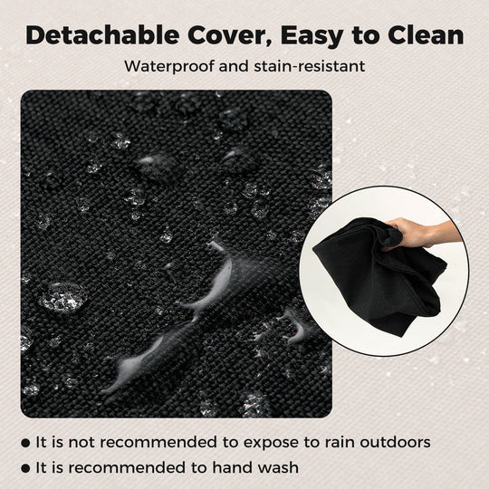 2-Pack Outdoor Patio Cushion Set with Removable Covers