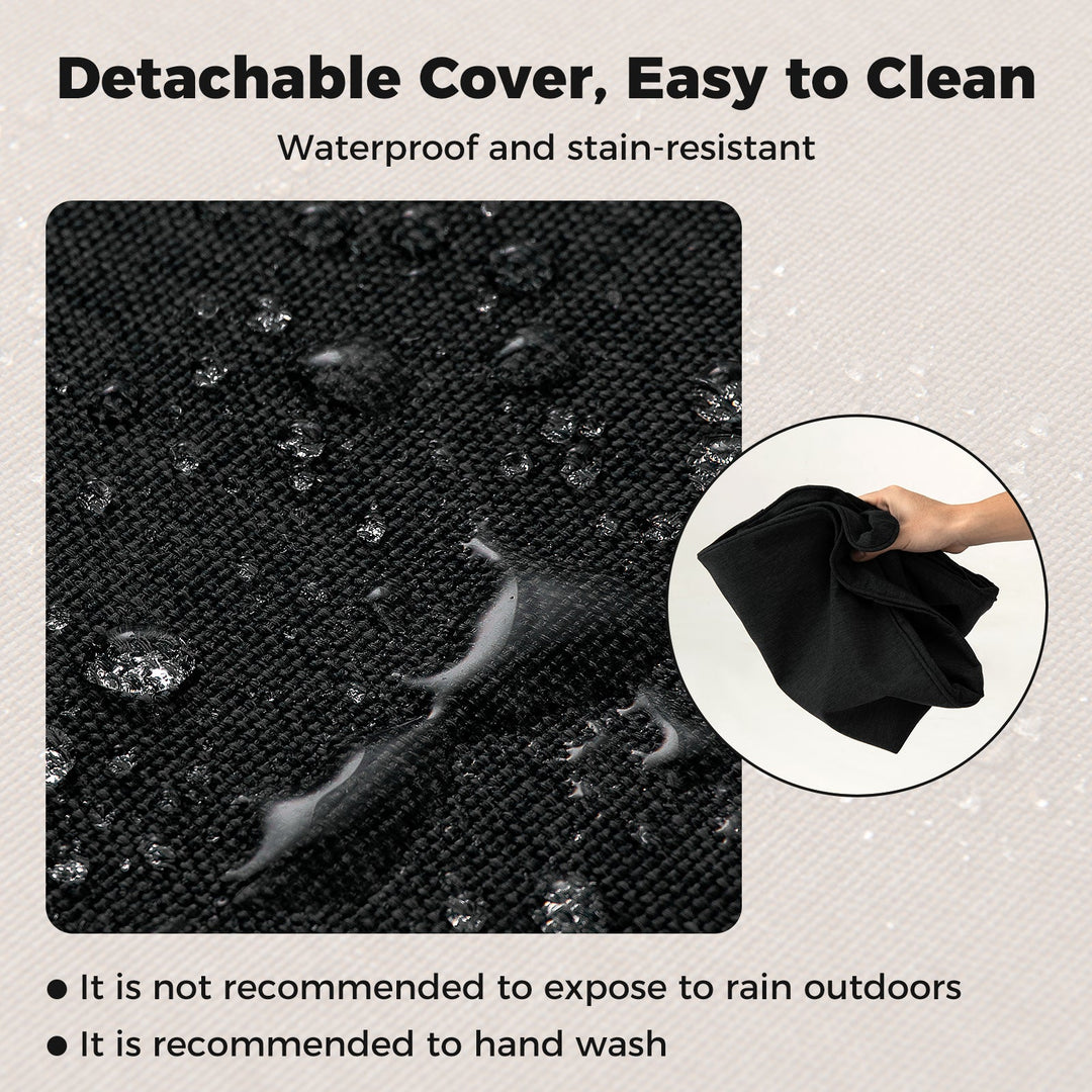 2-Pack Outdoor Patio Cushion Set with Removable Covers