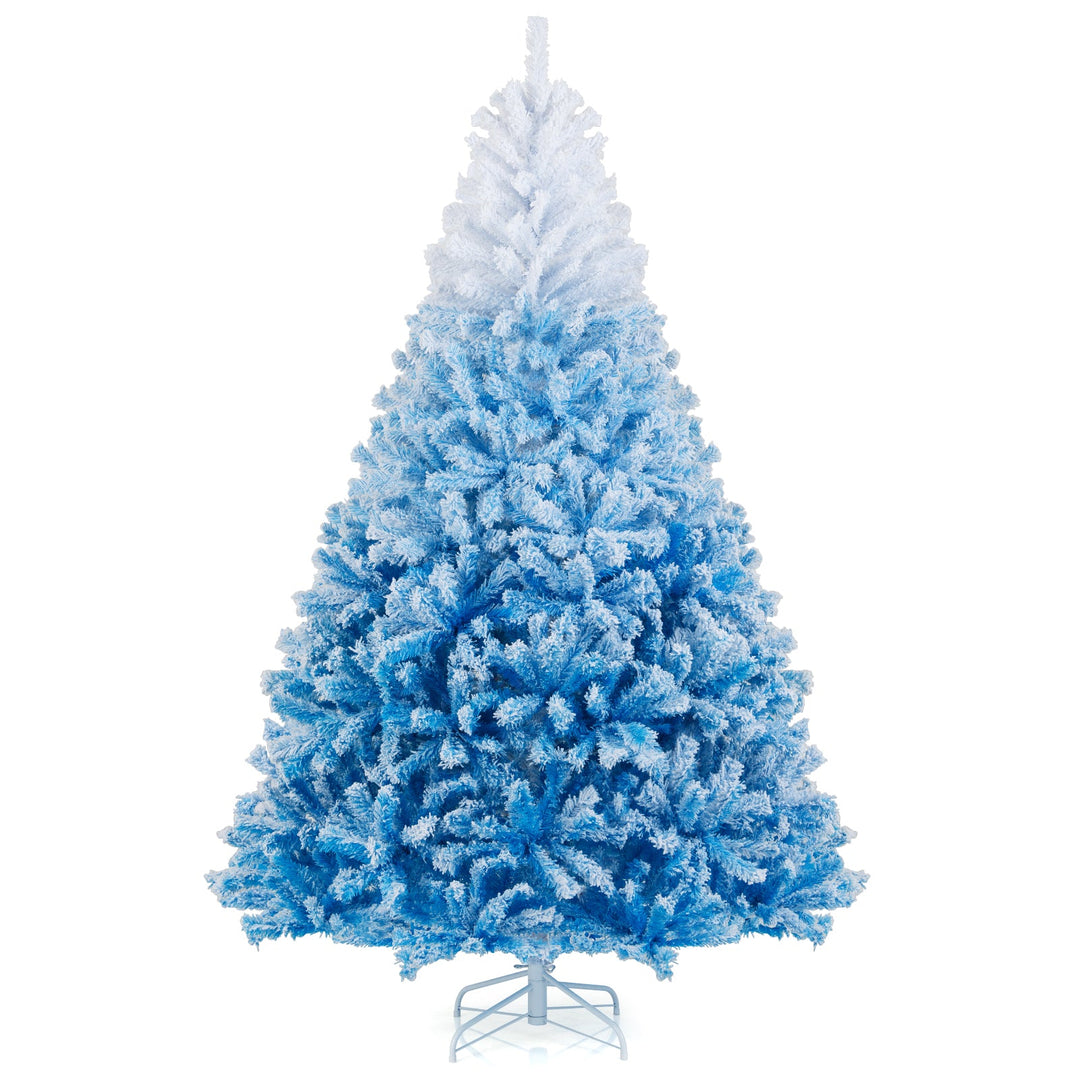 2025 New Artificial Christmas Tree with 456 Branch Tips and Folding Metal Stand