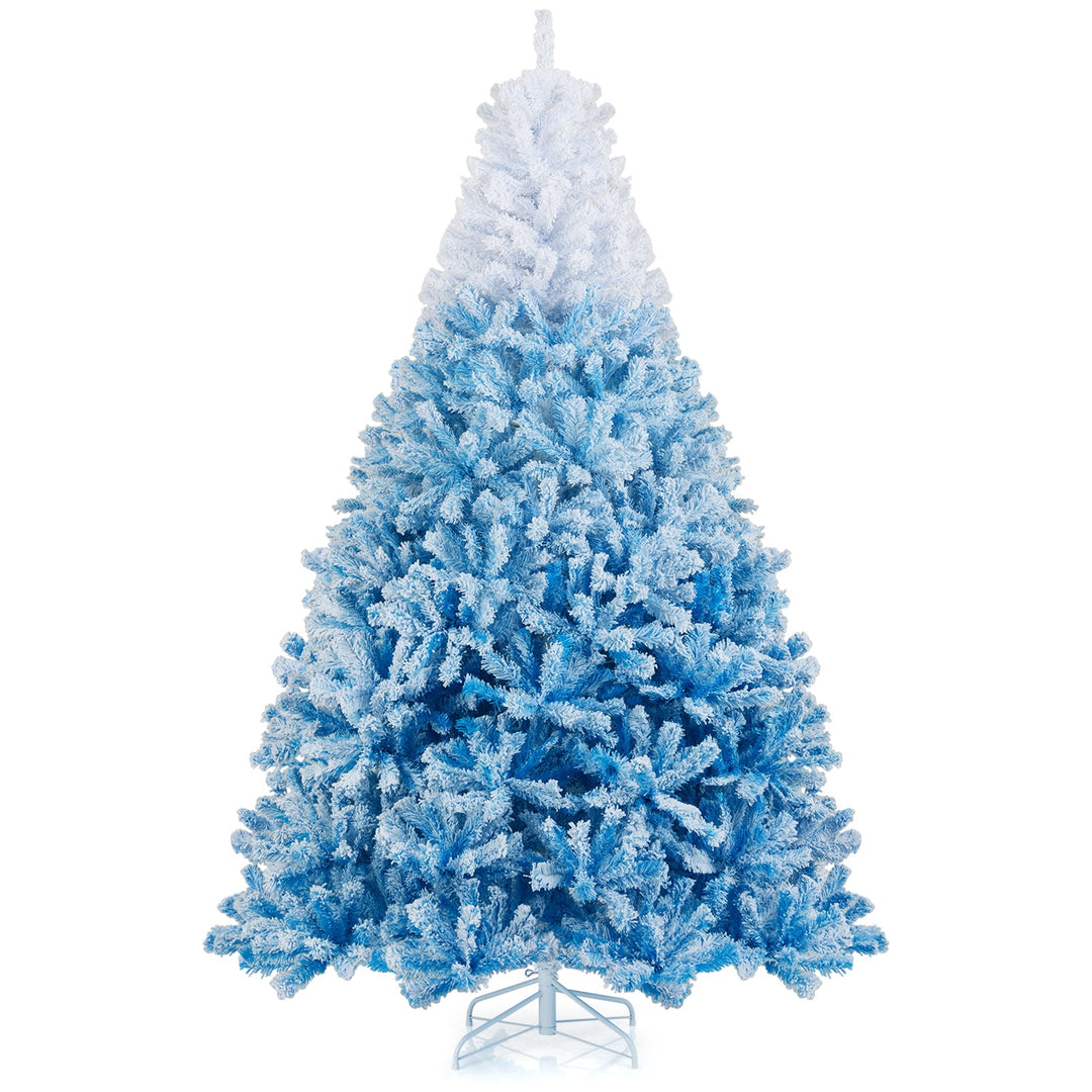 2025 New Artificial Christmas Tree with 456 Branch Tips and Folding Metal Stand