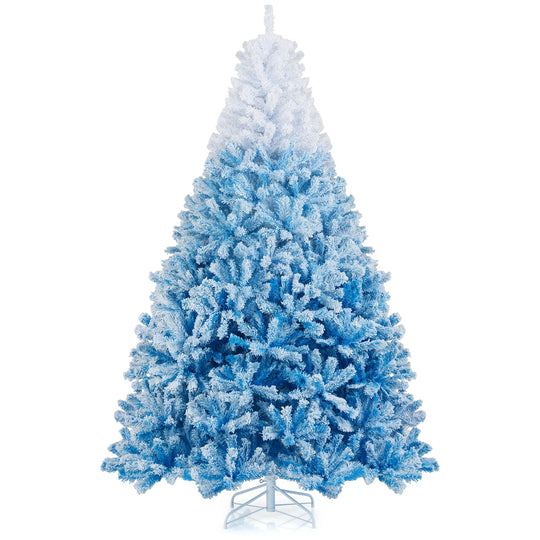 2025 New Artificial Christmas Tree with 456 Branch Tips and Folding Metal Stand