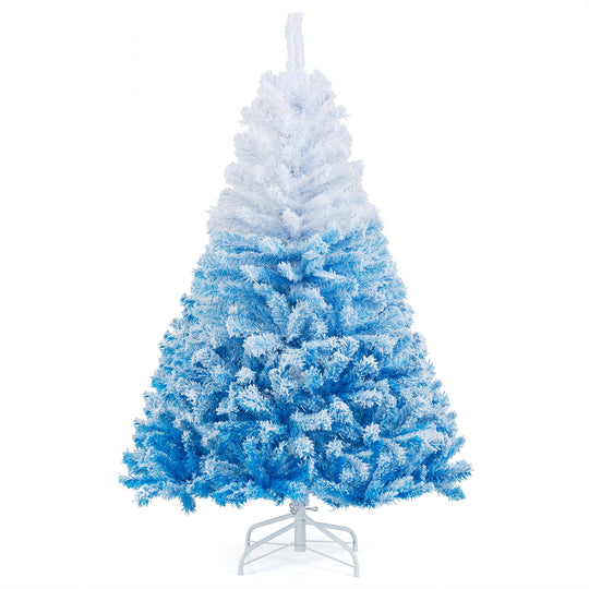 2025 New Artificial Christmas Tree with 456 Branch Tips and Folding Metal Stand