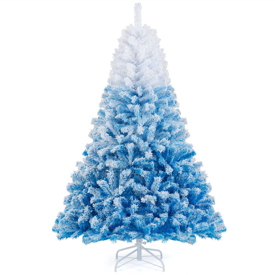 2025 New Artificial Christmas Tree with 456 Branch Tips and Folding Metal Stand