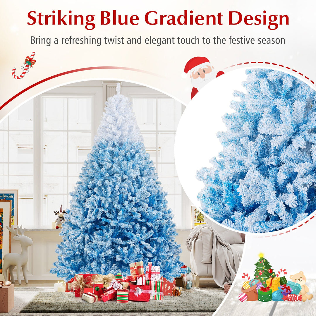 2025 New Artificial Christmas Tree with 456 Branch Tips and Folding Metal Stand
