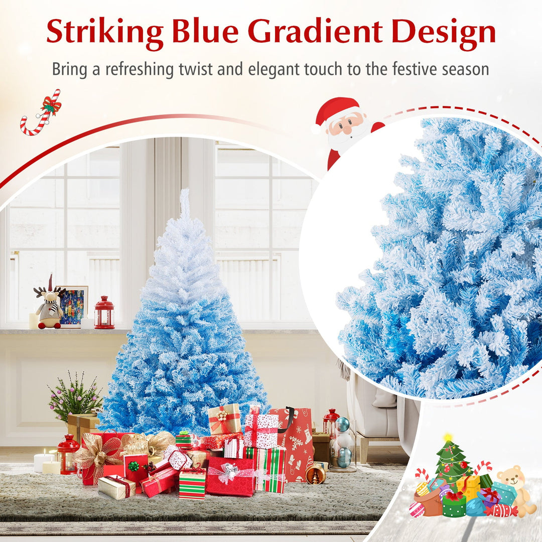 2025 New Artificial Christmas Tree with 456 Branch Tips and Folding Metal Stand