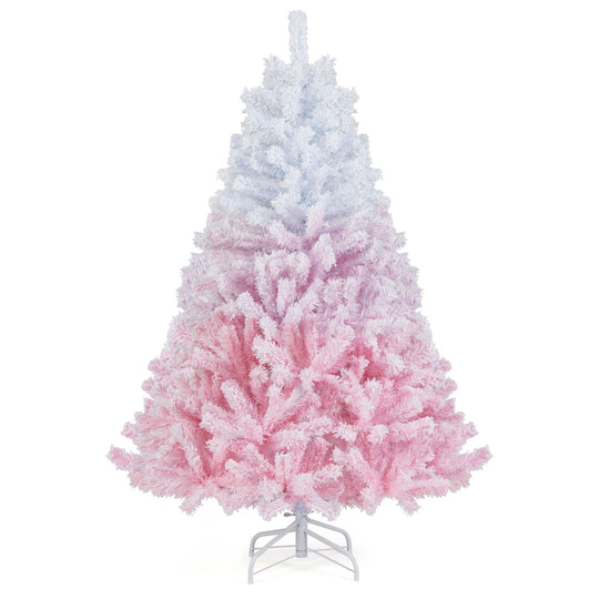 2025 New Artificial Christmas Tree with Folding Metal Stand and 456 Branch Tips