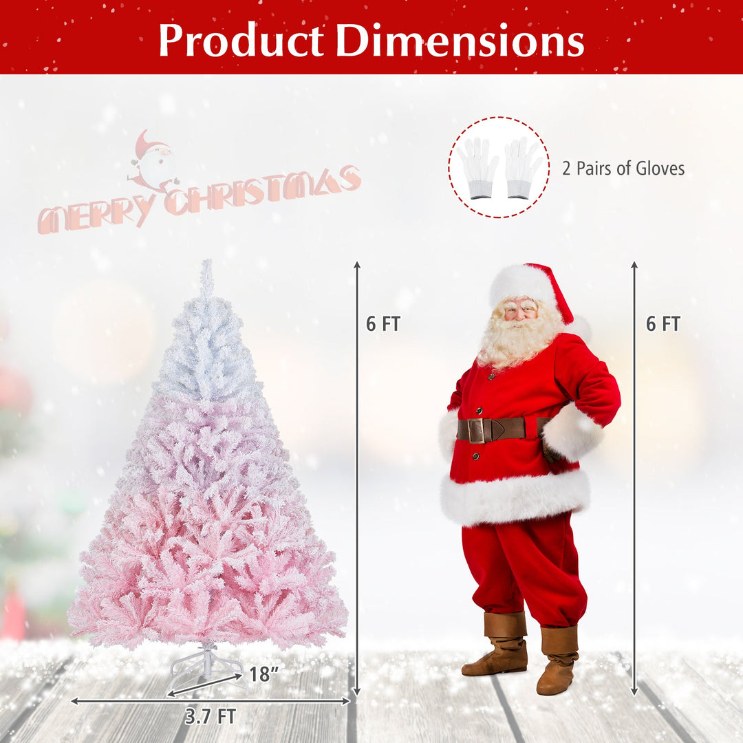2025 New Artificial Christmas Tree with Folding Metal Stand and 456 Branch Tips