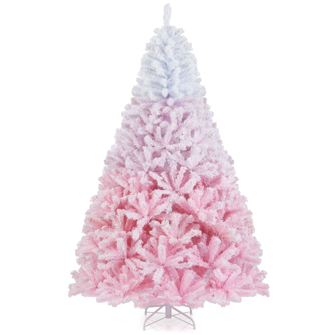 2025 New Artificial Christmas Tree with Folding Metal Stand and 456 Branch Tips