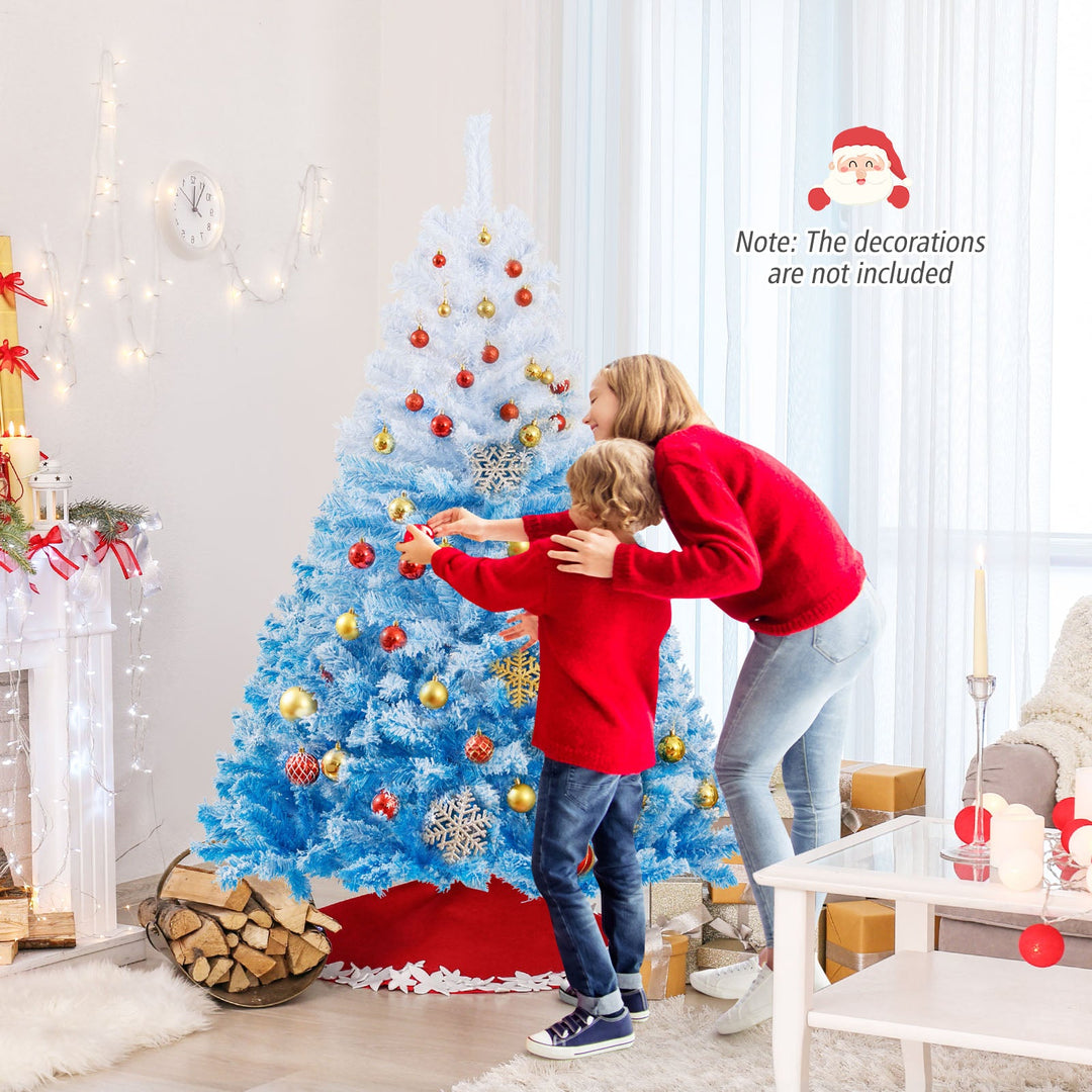 2025 New Artificial Christmas Tree with 456 Branch Tips and Folding Metal Stand
