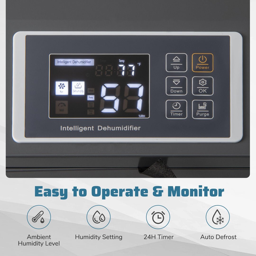 154 Pints Commercial Dehumidifier with Pump and Drain Hoses