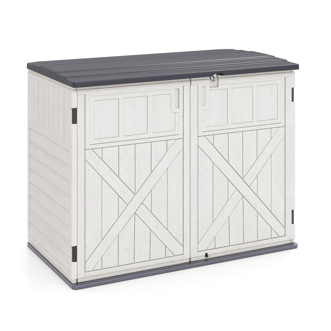 20 Cu.Ft Horizontal Resin Storage Shed with Adjustable Shelf