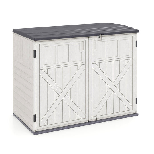 20 Cu.Ft Horizontal Resin Storage Shed with Adjustable Shelf