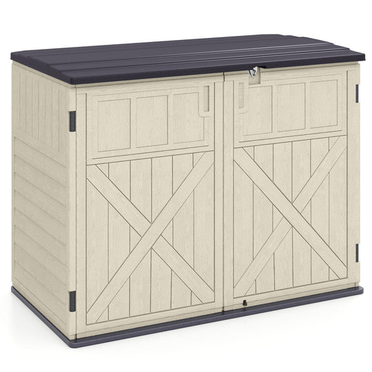 20 Cu.Ft Horizontal Resin Storage Shed with Adjustable Shelf
