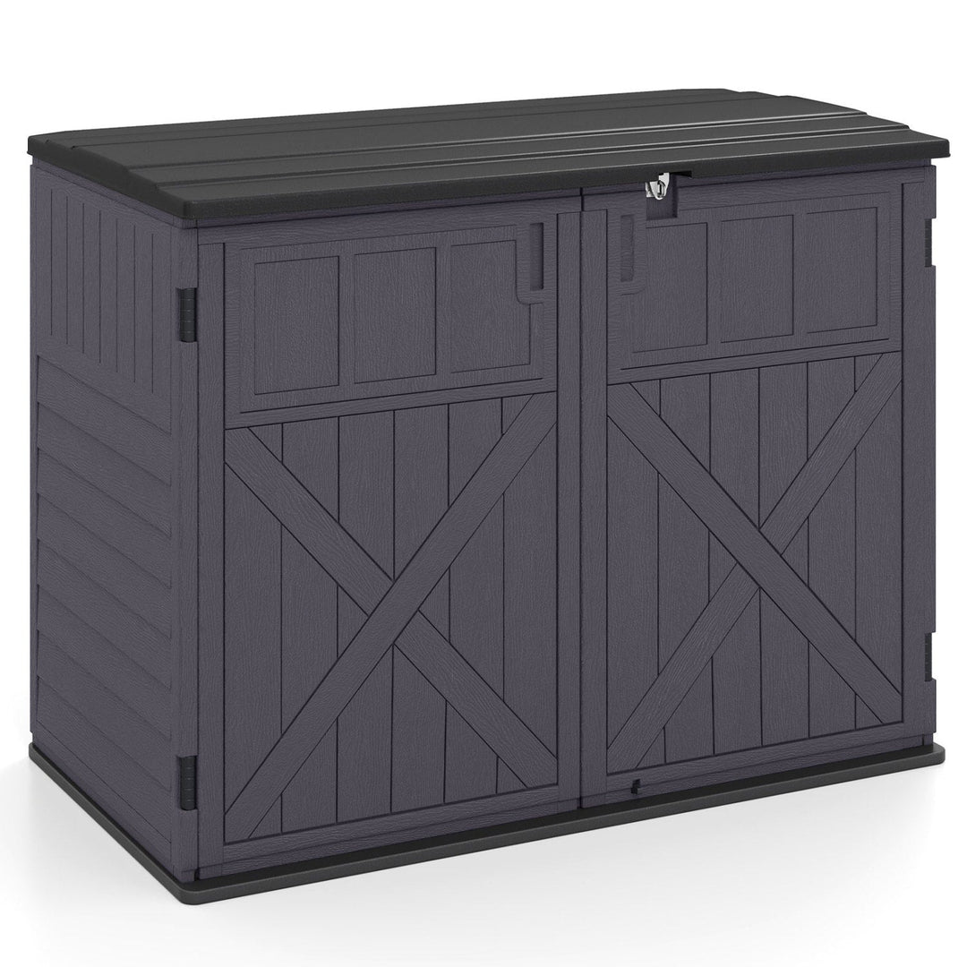 20 Cu.Ft Horizontal Resin Storage Shed with Adjustable Shelf