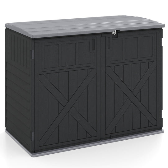 20 Cu.Ft Horizontal Resin Storage Shed with Adjustable Shelf
