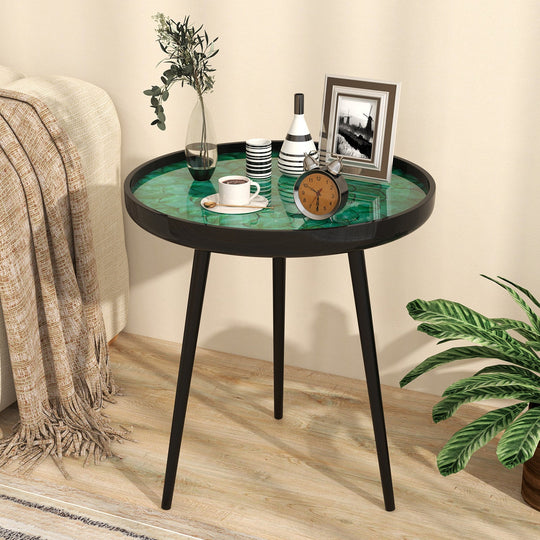 Sea Shell End Table with Tray Top - Mid-Century Modern