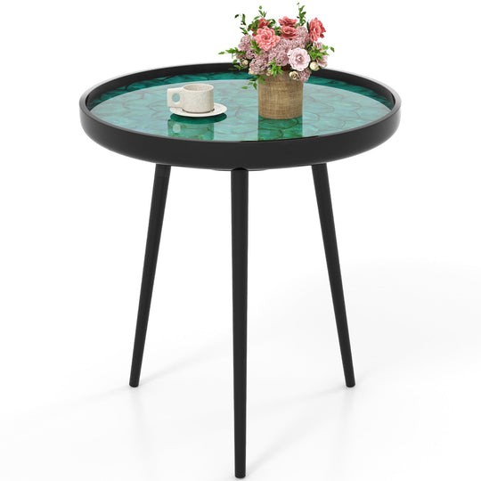 Sea Shell End Table with Tray Top - Mid-Century Modern