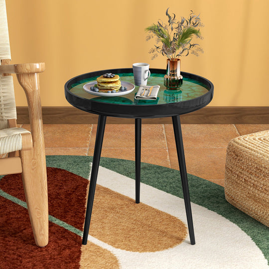 Sea Shell End Table with Tray Top - Mid-Century Modern