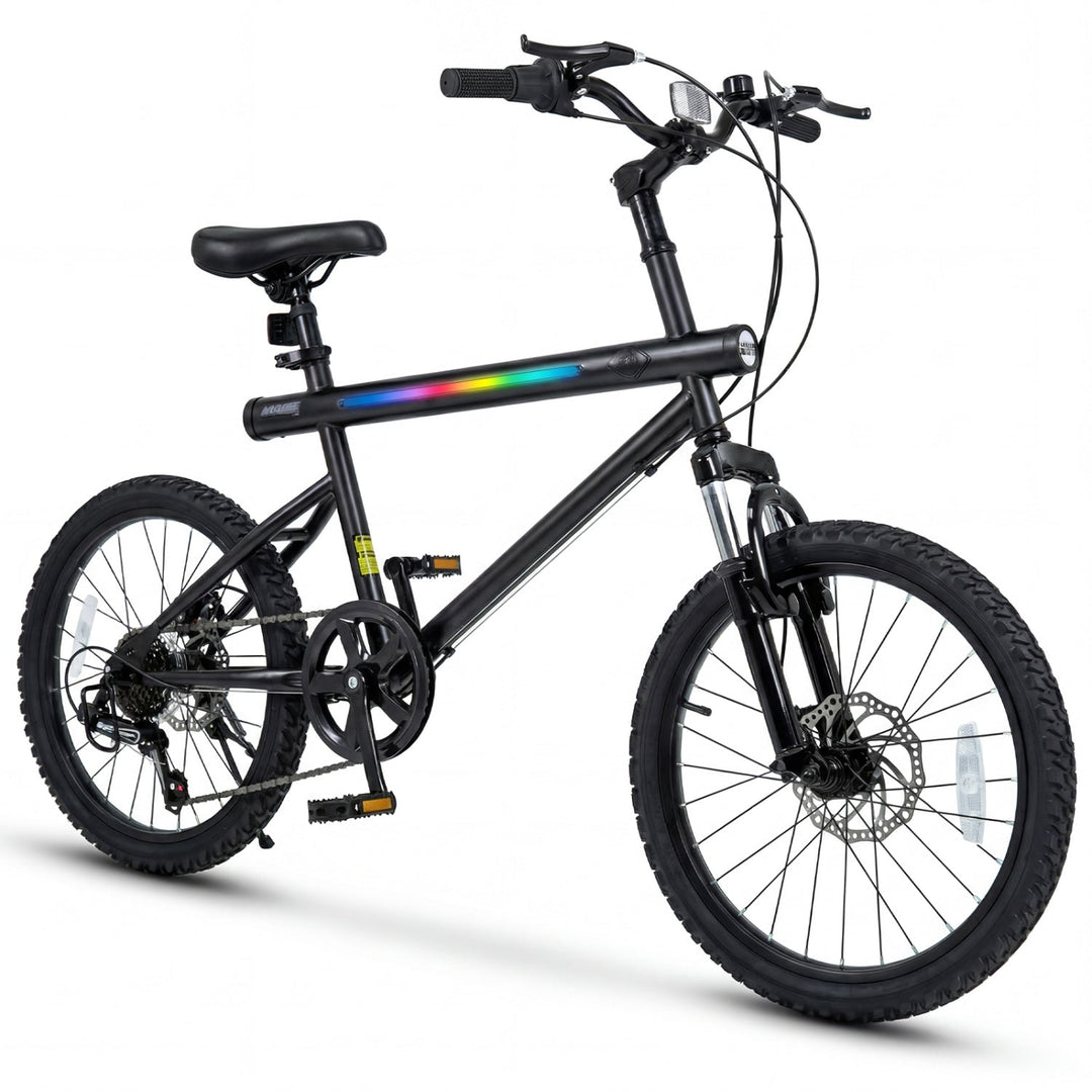 20 Inch Commuter Bicycle LED-lit with 6-Speed Shimano Twist Shifting and Stereo Speakers