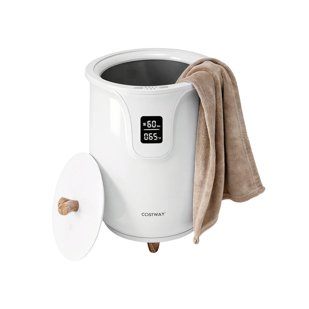 20 L Large Blanket and Towel Warmer with 3 Heat Levels for Bathroom-White