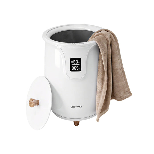 20 L Large Blanket and Towel Warmer with 3 Heat Levels for Bathroom-White