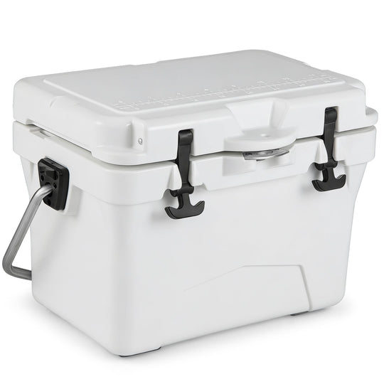 20 Quart Portable Hard Cooler with Built-in Ruler and Bottle