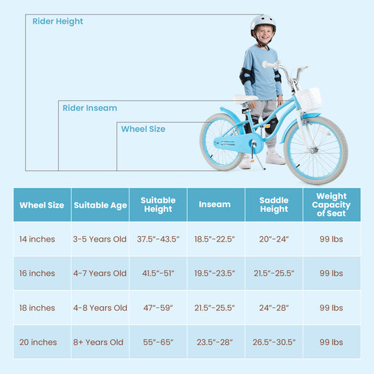 20 Inch Kids Bike with Dual Brakes and Adjustable Seat