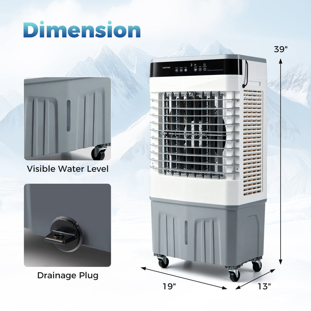 Evaporative Air Cooler 2100 CFM with 5.3 Gal Tank