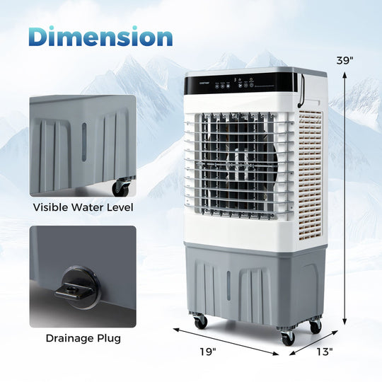 Evaporative Air Cooler 2100 CFM with 5.3 Gal Tank
