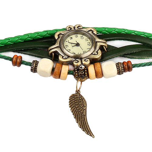 Bohemian Angel Wing Leather Watch