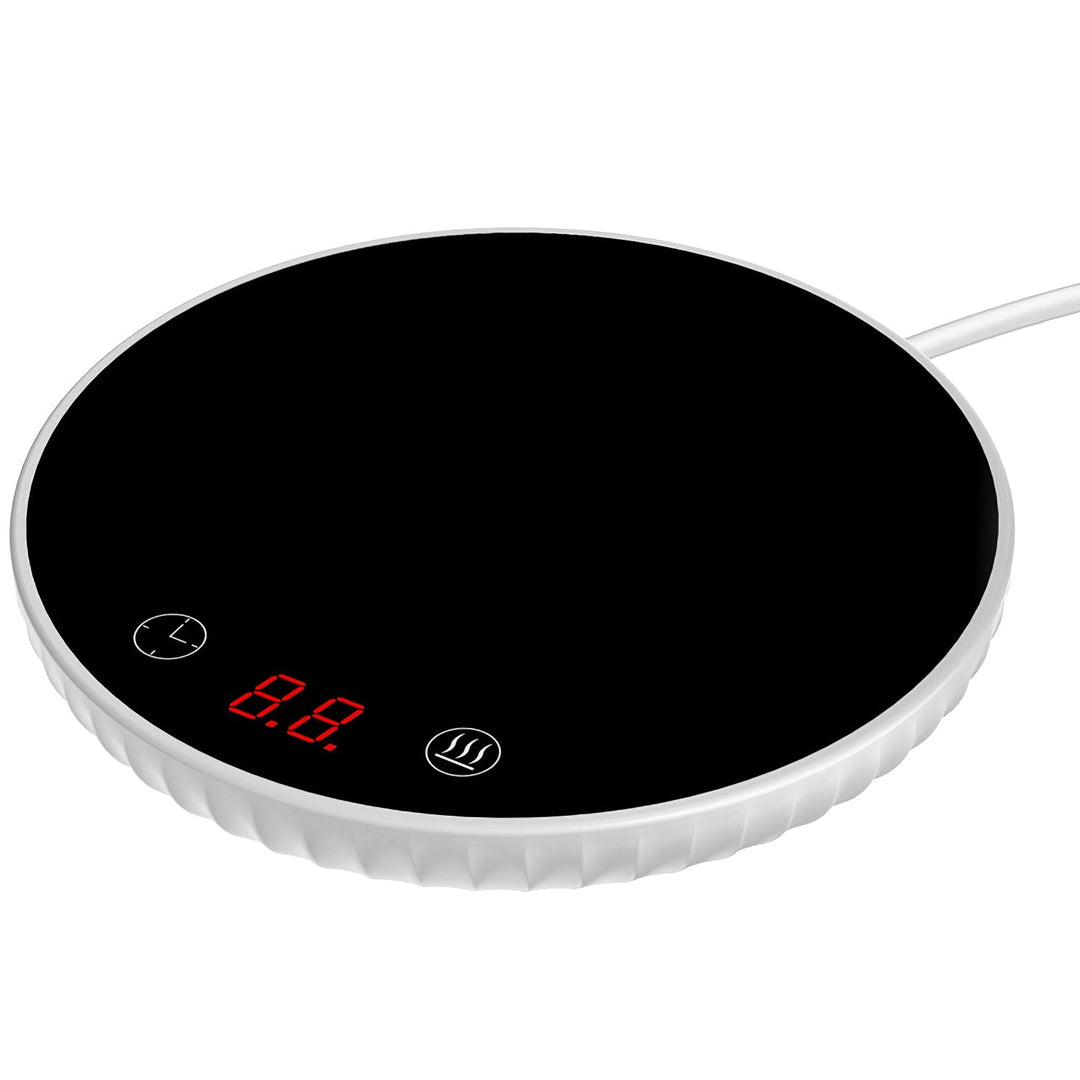Desktop Electric Cup Warmer 8Hours Auto Off Overheating Protection Smart Timer Setting 2 Temperature Levels 104¡F to 140¡F Ceramic Heating Panel For O