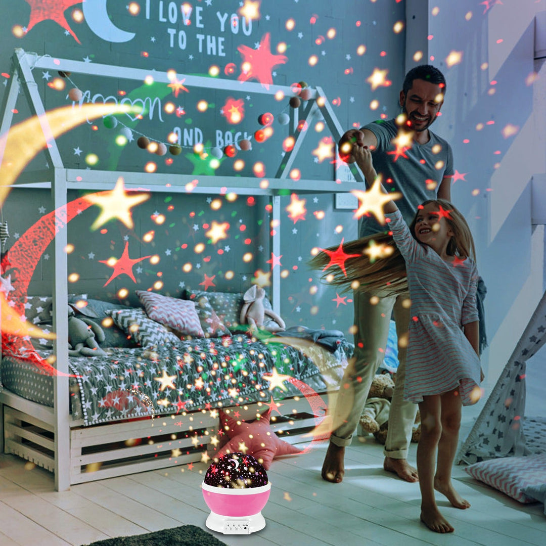 LED Star Sky Projector Night Light Kids Rotating Starry Night Lamp USB Sleep Light Xmas Gift