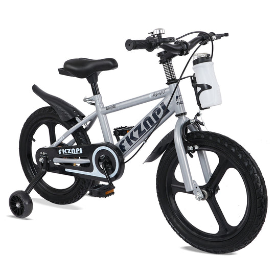 18 Inch Kids Bike with Training Wheels, Children\'s Bicycle with Magnesium Alloy Wheels, Dual U-Brakes, Adjustable Quick