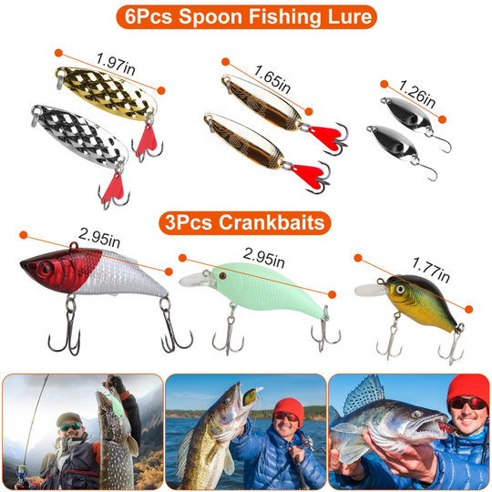 GBruno 94Pcs Fishing Lures Kit