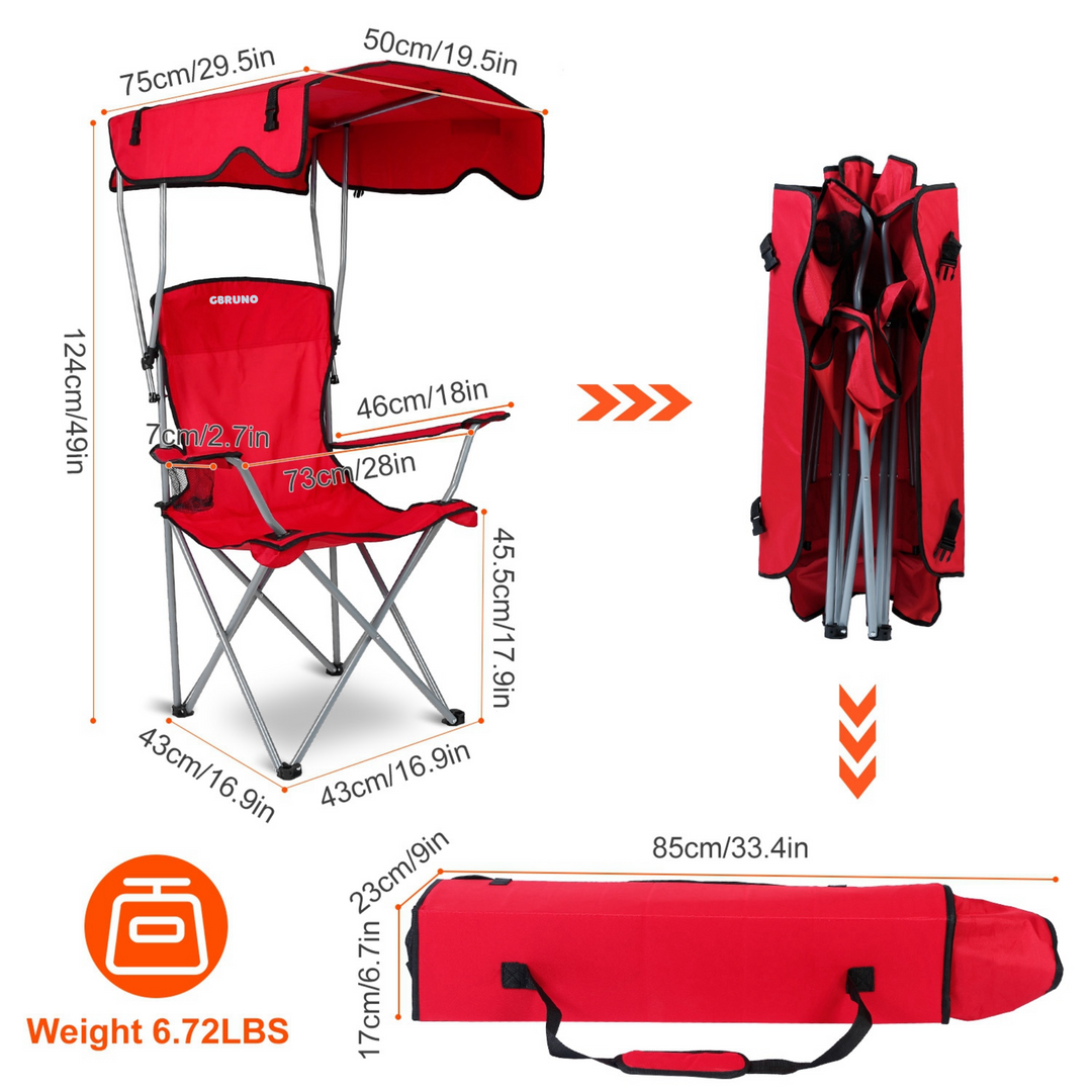 GBruno Foldable Beach Canopy Chair