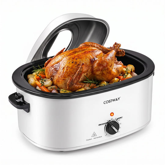 22 QT Electric Roaster Oven with Self-Basting Lid and Removable Pan Rack