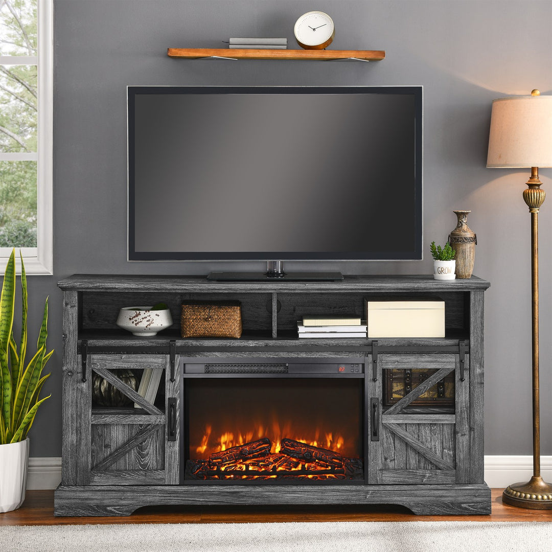 5000 BTU 26 Inch Electric Fireplace Insert with Remote Control, 1400W Electric Fireplace Heater with Realistic Flame Eff