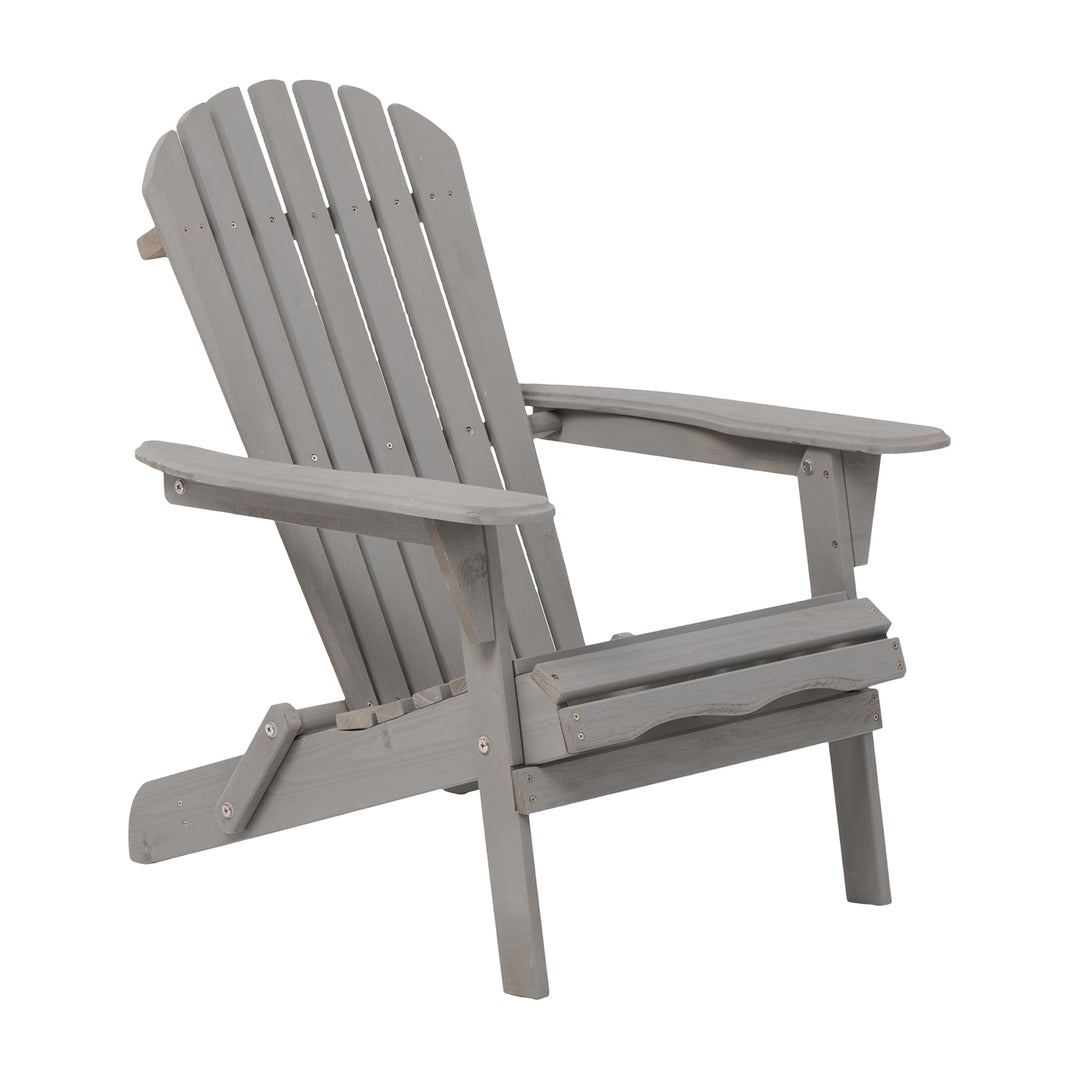 Folding Adirondack Chairs Set of 2 - Hemlock Wood Outdoor Seating
