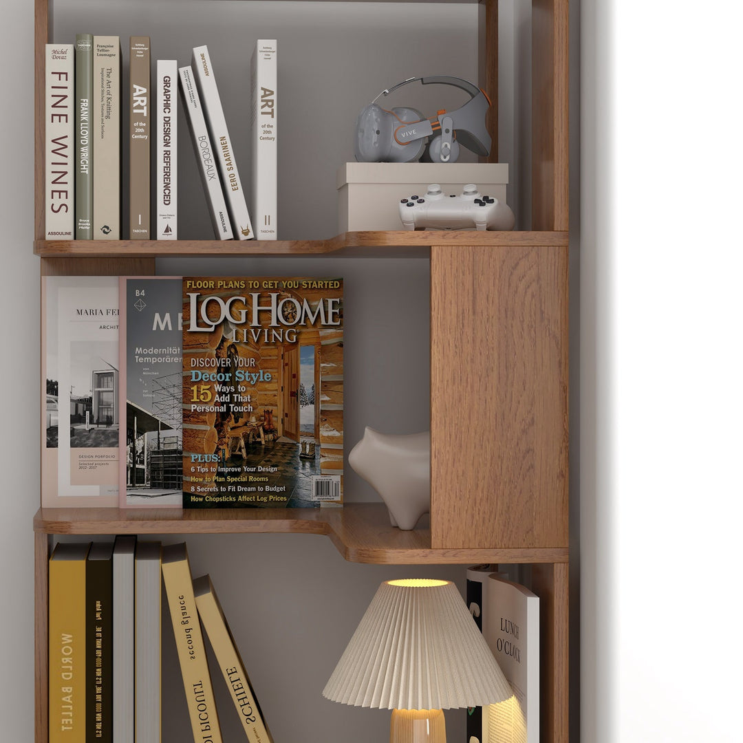 6-Tier L-Shaped Corner Bookshelf with Anti-Tip Safety Kit