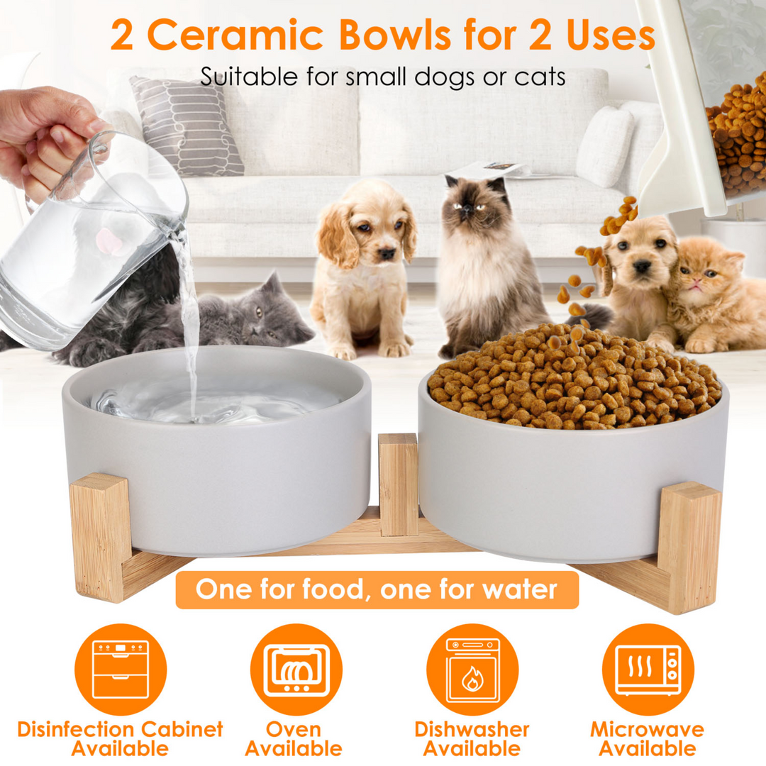 GBruno Double 28.7Oz Ceramic Pet Bowls