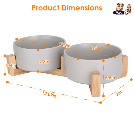 GBruno Double 28.7Oz Ceramic Pet Bowls